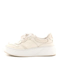 Gucci Calfskin GG Tennis Embossed Perforated Womens Platform 55mm Sneakers 37 Great White