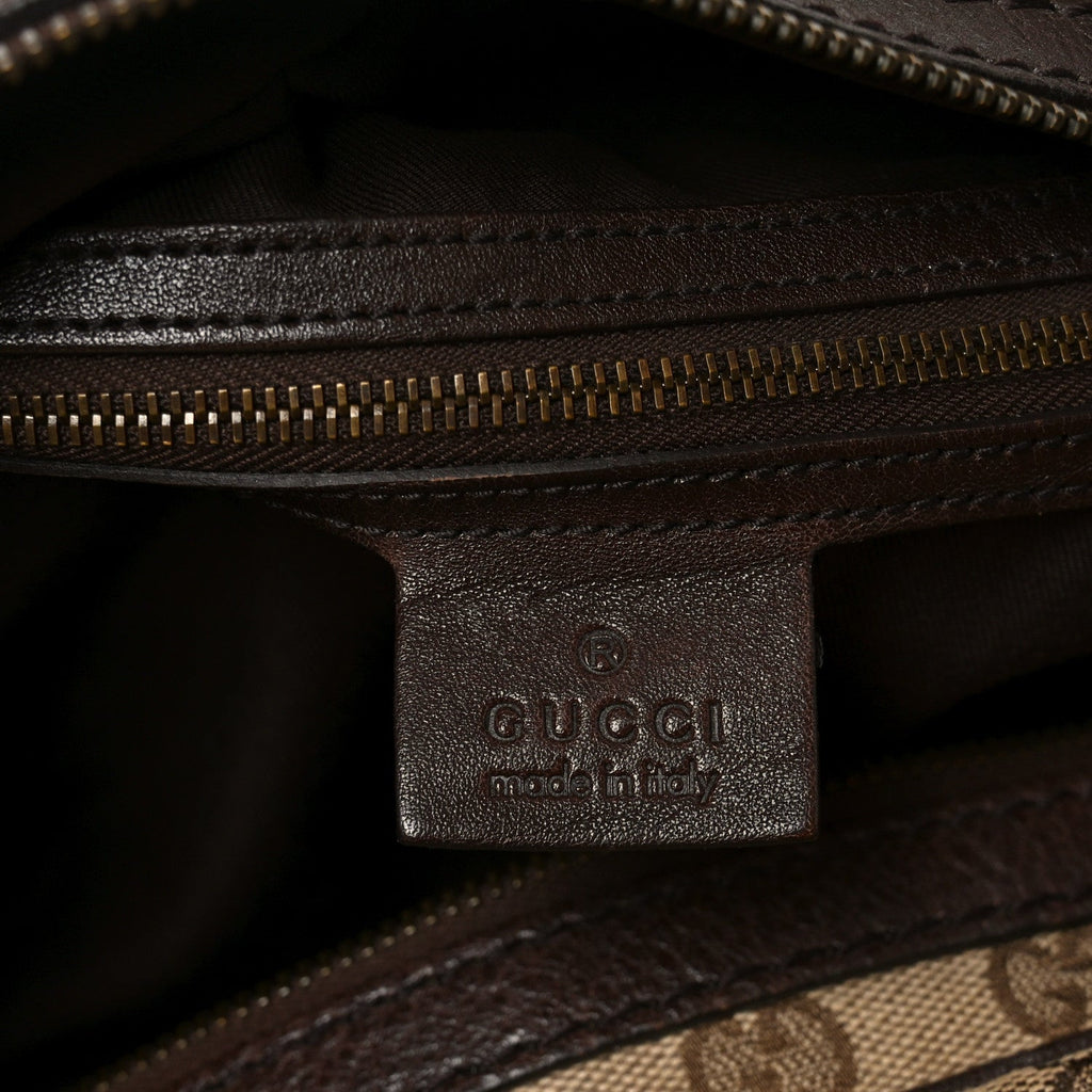 Gucci Monogram Medium Interlocking Icon Tote Dark Brown