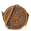 Gucci X DISNEY Mini Vintage GG Supreme Monogram Mickey Mouse Round Shoulder Bag Beige Vintage Sun Oil