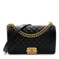 Chanel Caviar Quilted Medium Boy Flap Black
