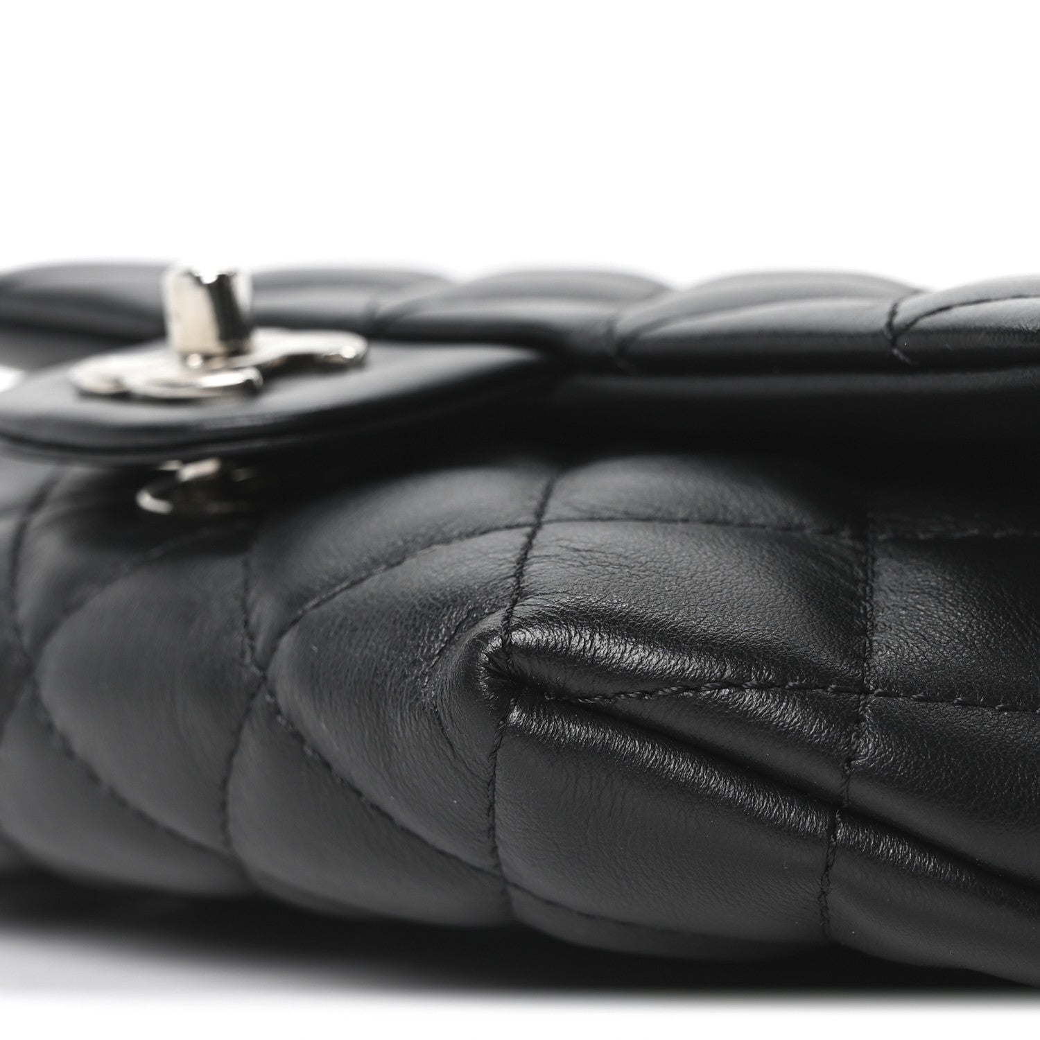 Chanel Calfskin Quilted CC Uniform Flap Belt Bag Black
