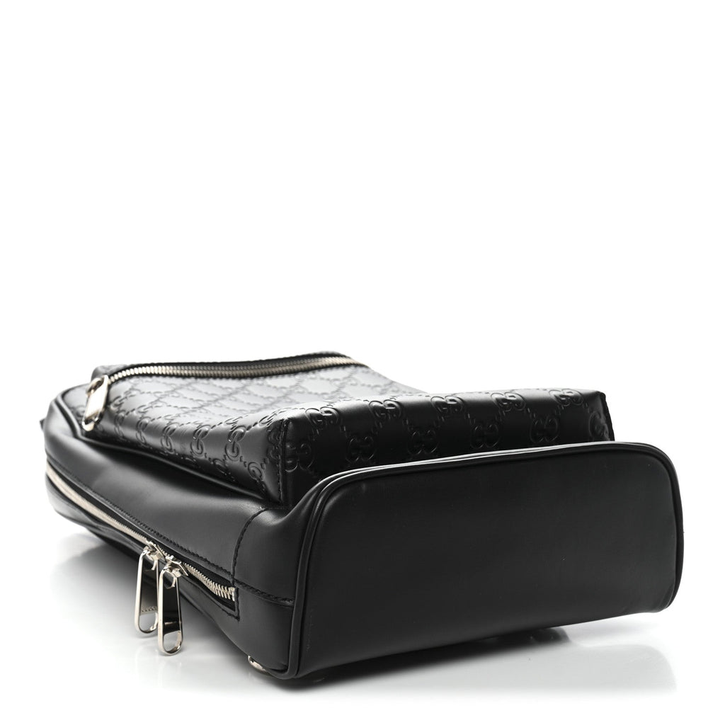 Gucci Guccissima Sling Backpack Black
