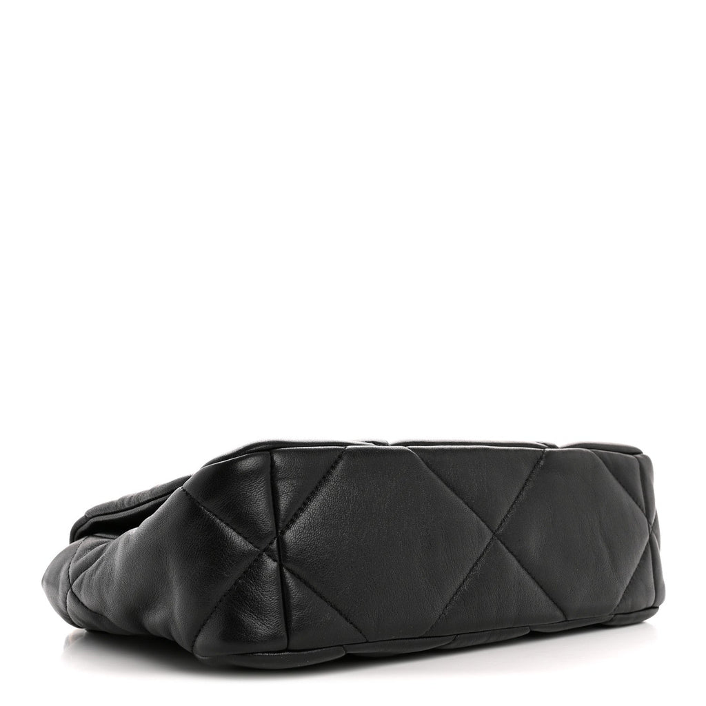 Chanel Lambskin Quilted Medium Chanel 19 Flap Black