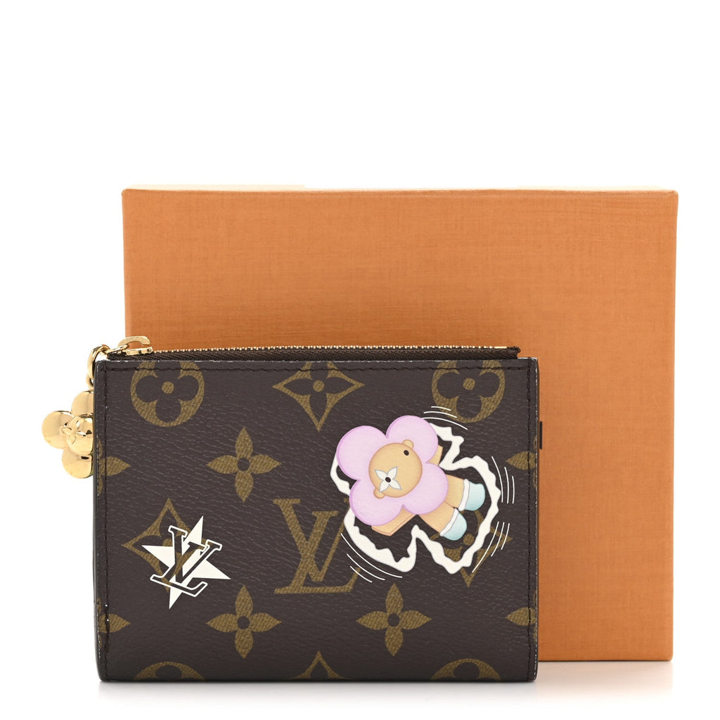 Louis Vuitton Monogram Snow Show Lisa Wallet Azur Frost