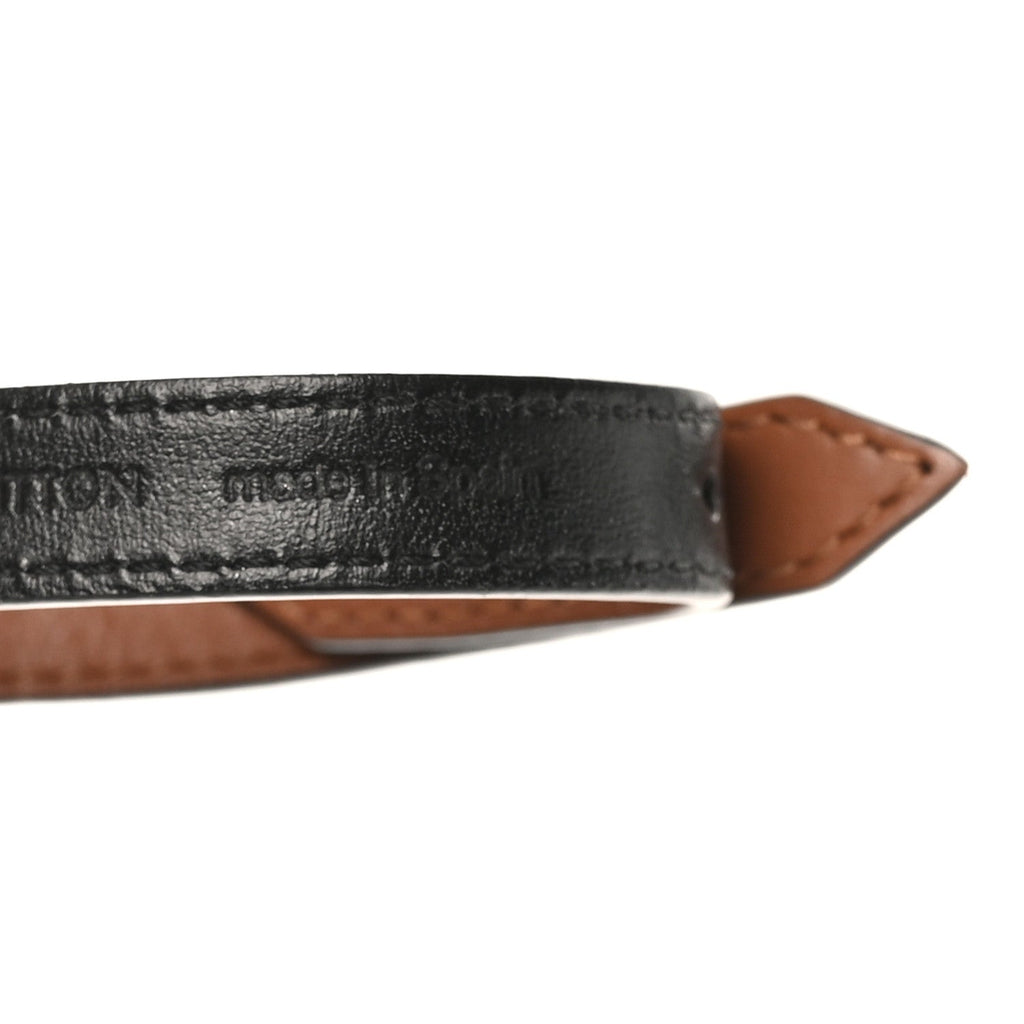 Louis Vuitton Calfskin LV Iconic Bracelet 19 Tan