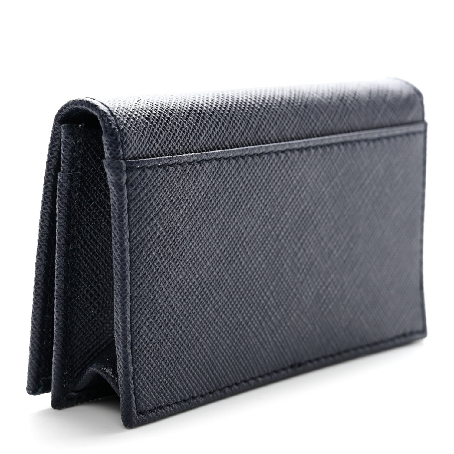 Prada Saffiano Flap Card Holder Baltico