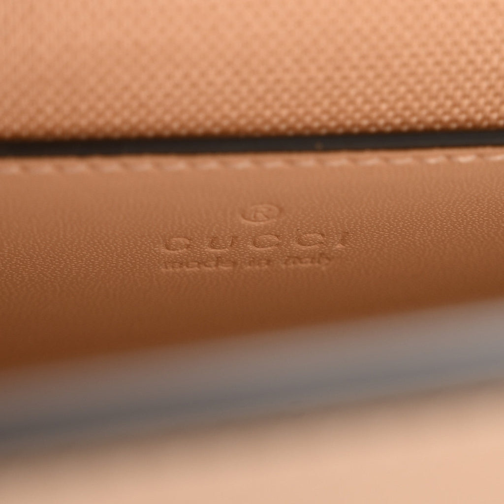 Gucci Denim Calfskin GG Monogram Small Ophidia Chain Shoulder Bag Light Beige