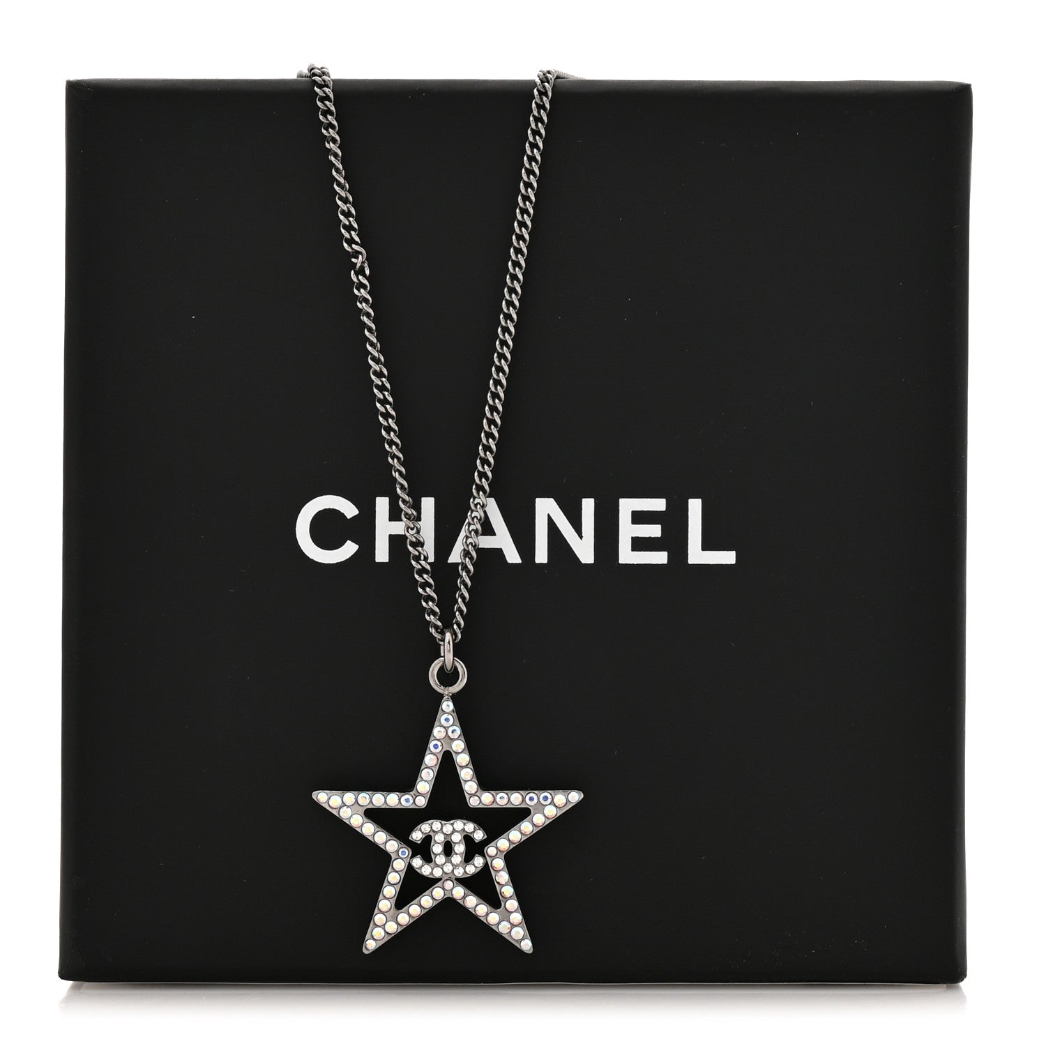 Ruthenium Crystal Star CC Necklace