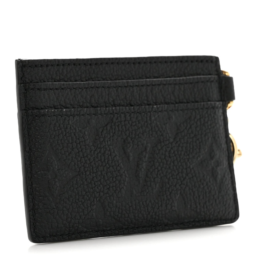 Louis Vuitton Empreinte Monogram LV Charms Card Holder Black
