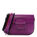 Gucci Azalea Calfskin Web Monochrome Small Horsebit 1955 Shoulder Bag  Spicy Cyclamin