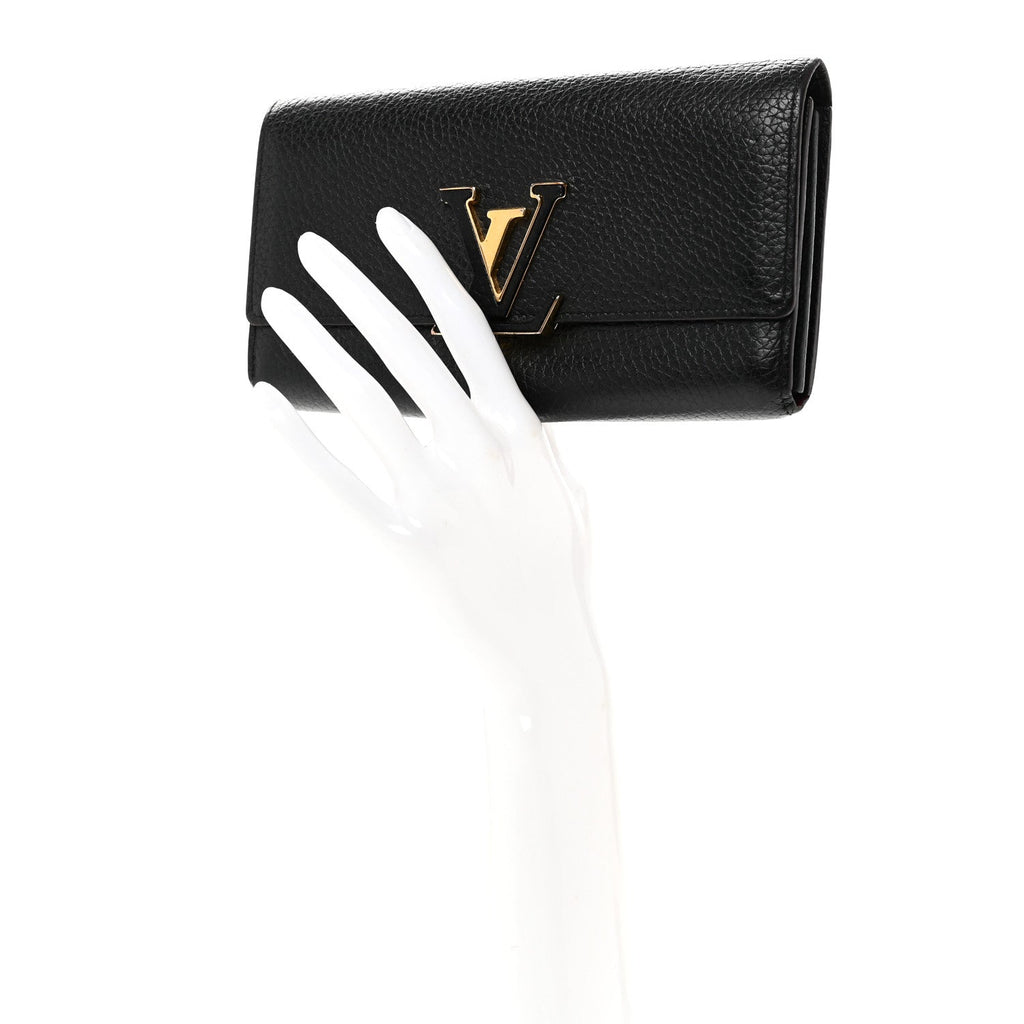 Louis Vuitton Taurillon Capucines Wallet Black