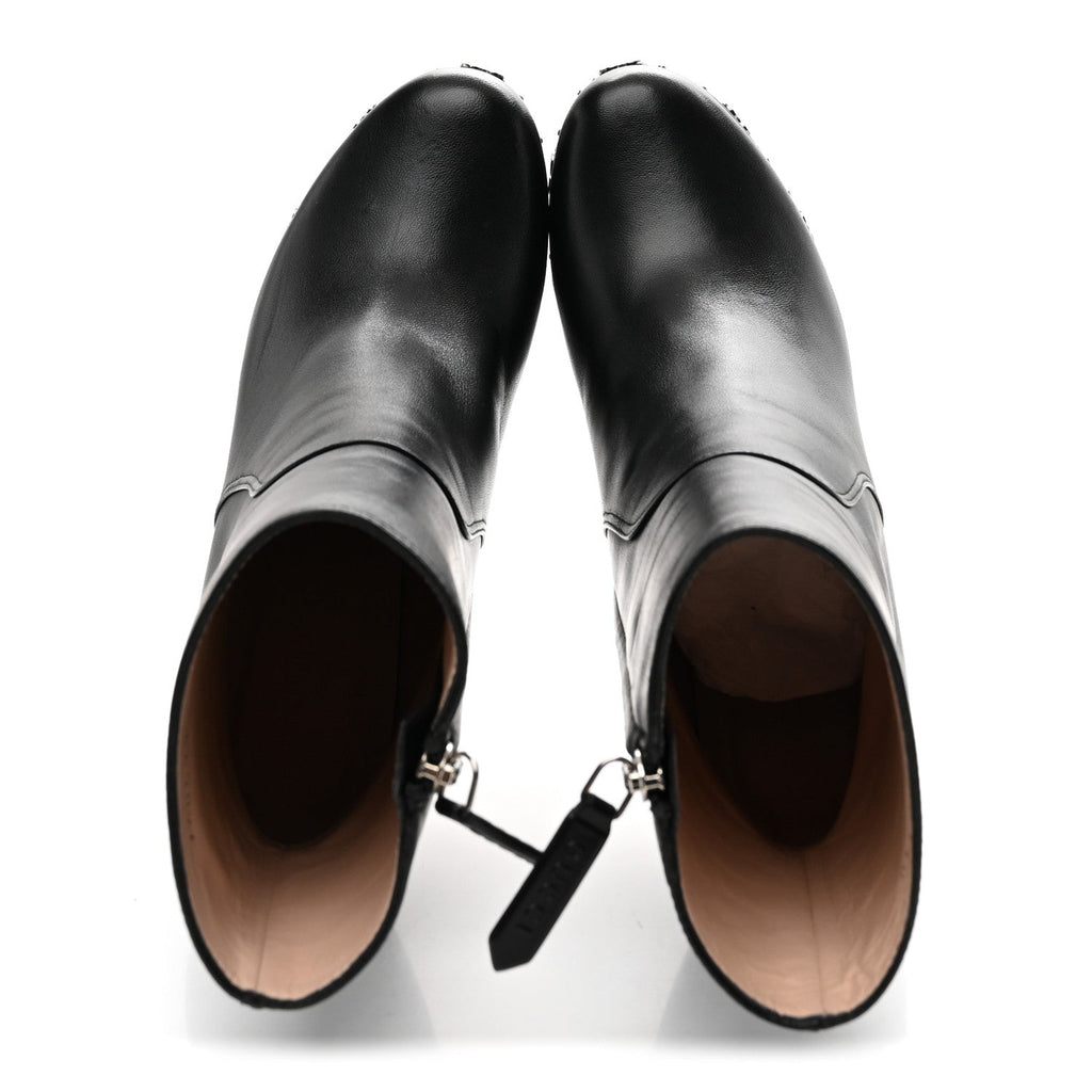 Gucci Nappa Platform Charlotte Ankle Boots 36 Black