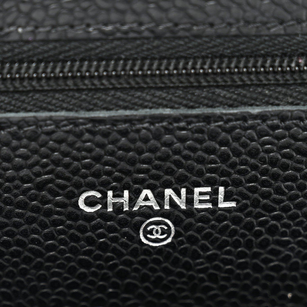 Chanel Caviar Quilted Wallet On Chain WOC Black