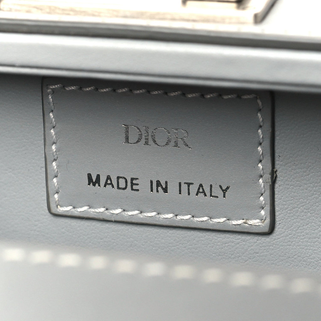 Christian Dior Coated Canvas CD Diamond Lock Mini Case  Gray