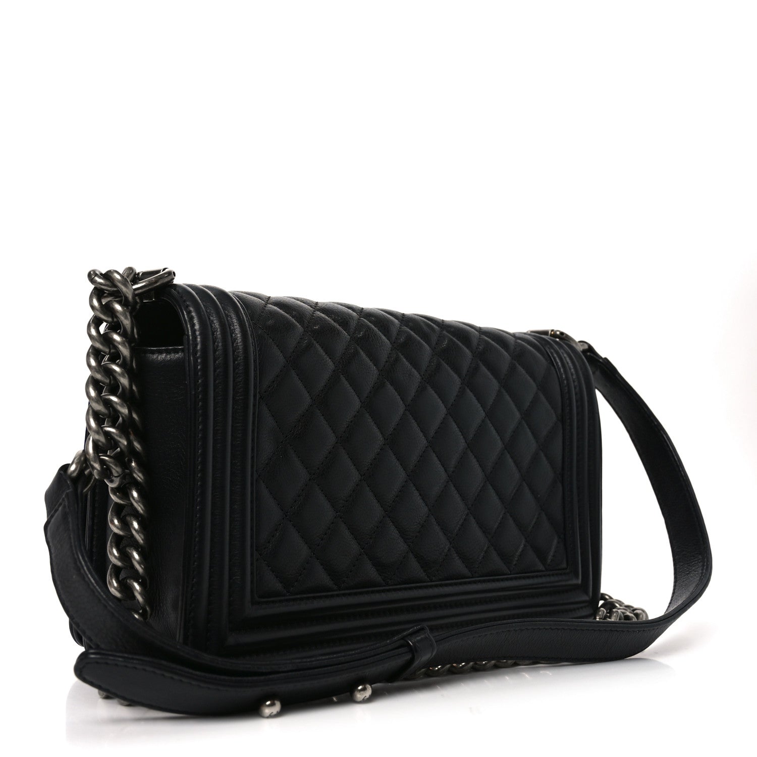Chanel Calfskin Quilted Medium Boy Flap Black