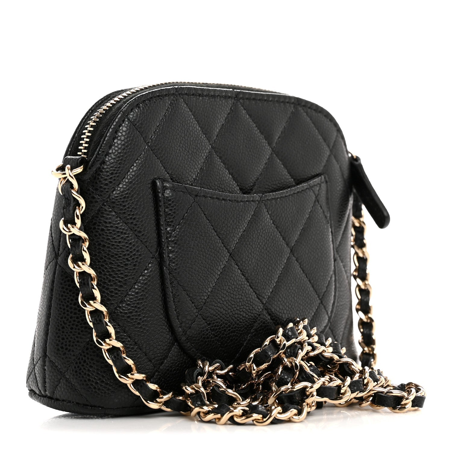 Chanel Caviar Quilted Classic Clutch With Chain Black