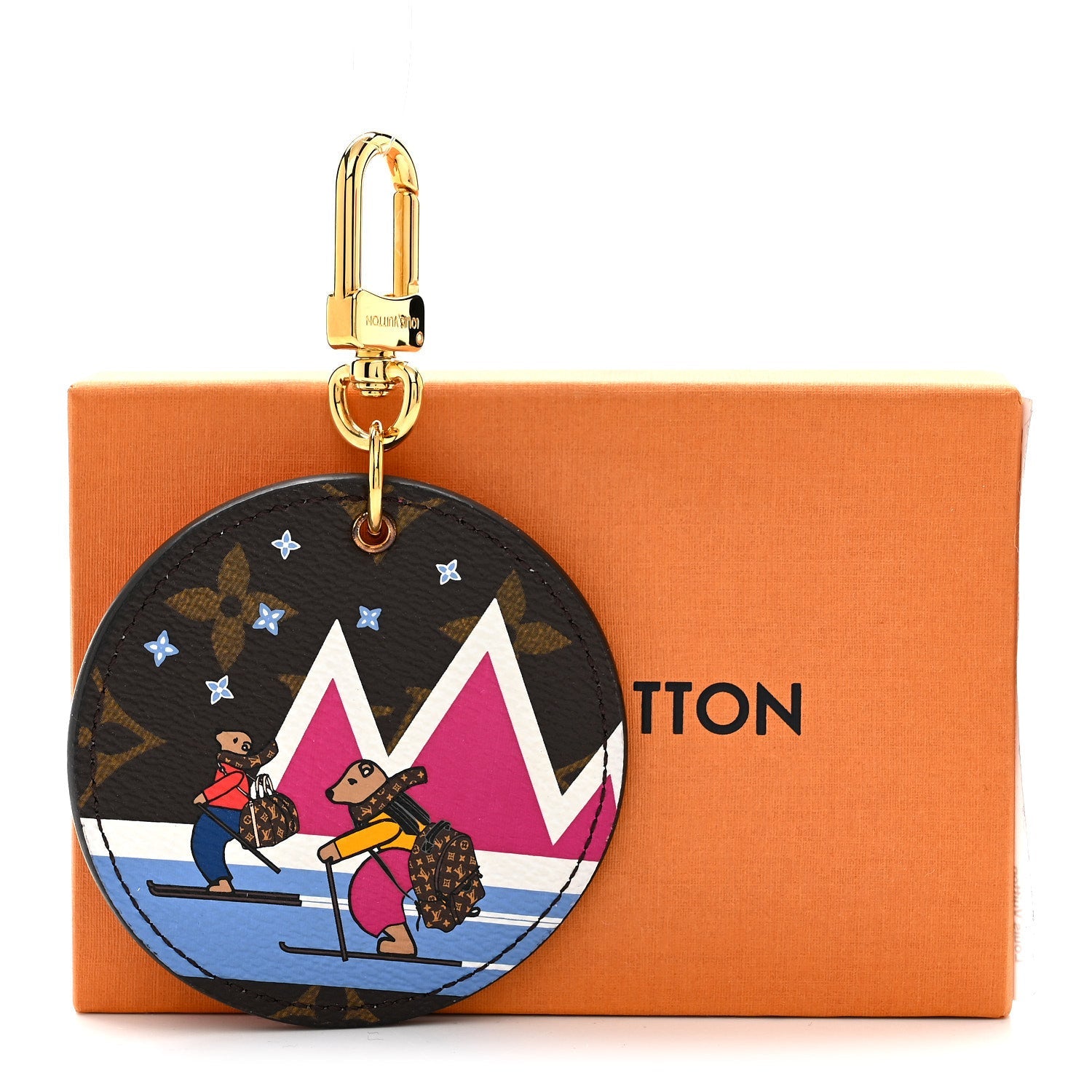 Louis Vuitton Monogram 2018 Christmas Animation Bears Bag Charm Key Ring