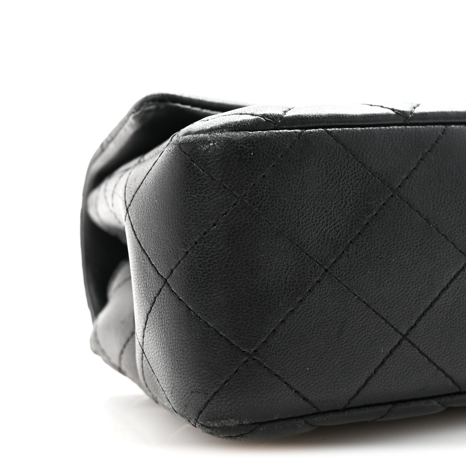 Chanel Lambskin Quilted Mini Rectangular Flap Black