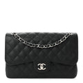 Chanel Caviar Quilted Jumbo Double Flap Black