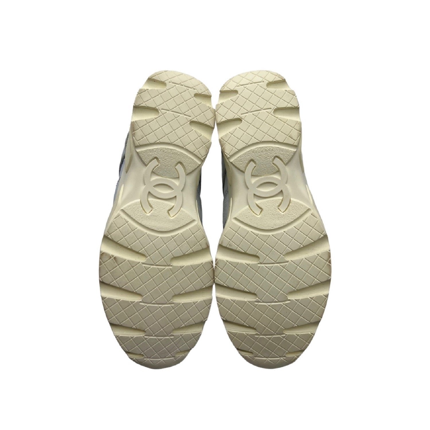 Chanel Shoes CC Low-Top Sneakers Sky Blue Sz 37