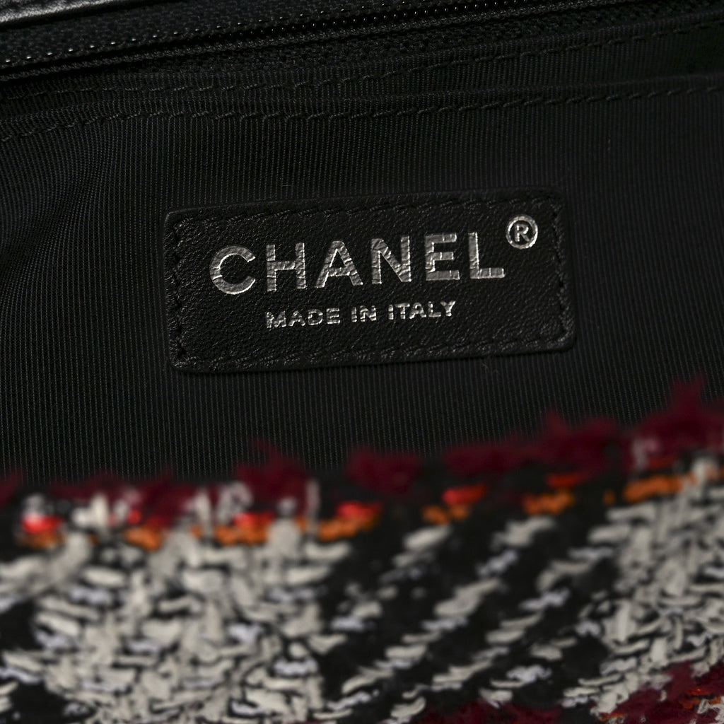 Chanel Tweed Quilted Calfskin Coco Corset Flap Multicolor