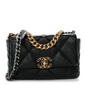 Chanel Lambskin Quilted Medium Chanel 19 Flap Black
