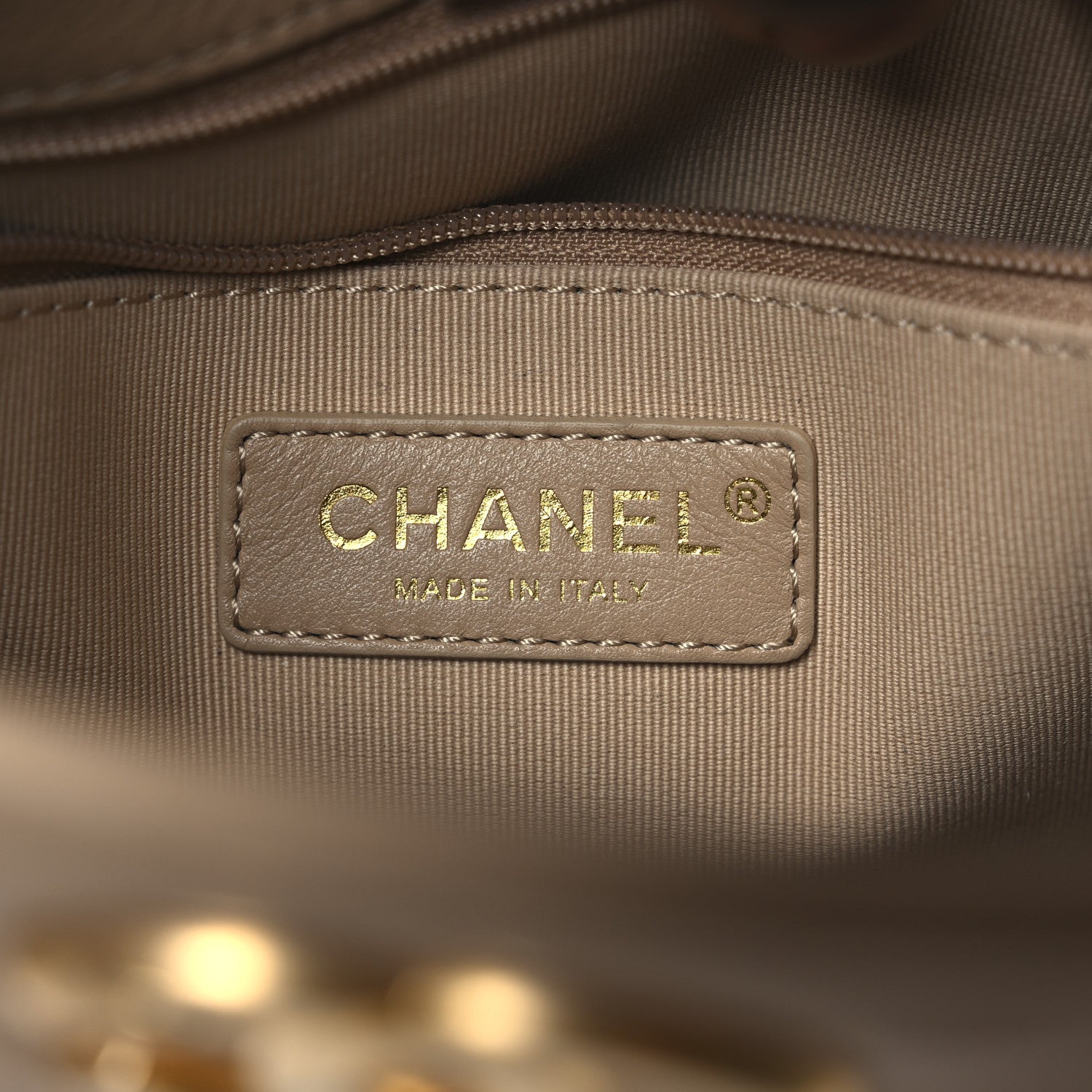 Chanel Calfskin Quilted Small Hobo Beige