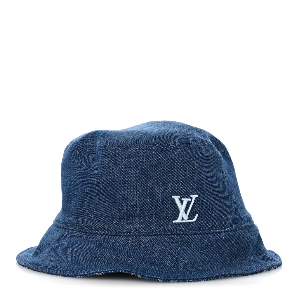 Louis Vuitton Monogram Denim Reversible Everyday Bucket Hat M Blue