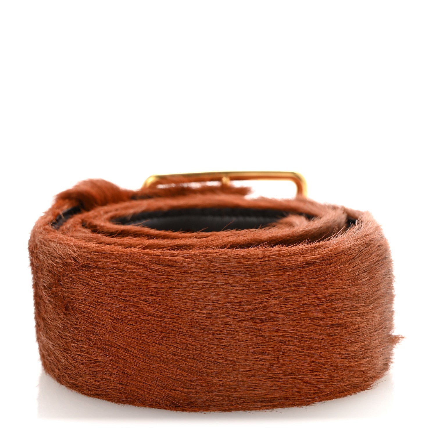 Prada Cavallino Calf Hair Belt 75 30 Cognac