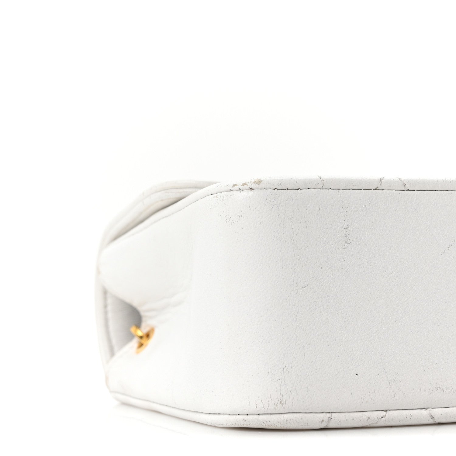 Chanel Lambskin Quilted Mini Flap Bag White