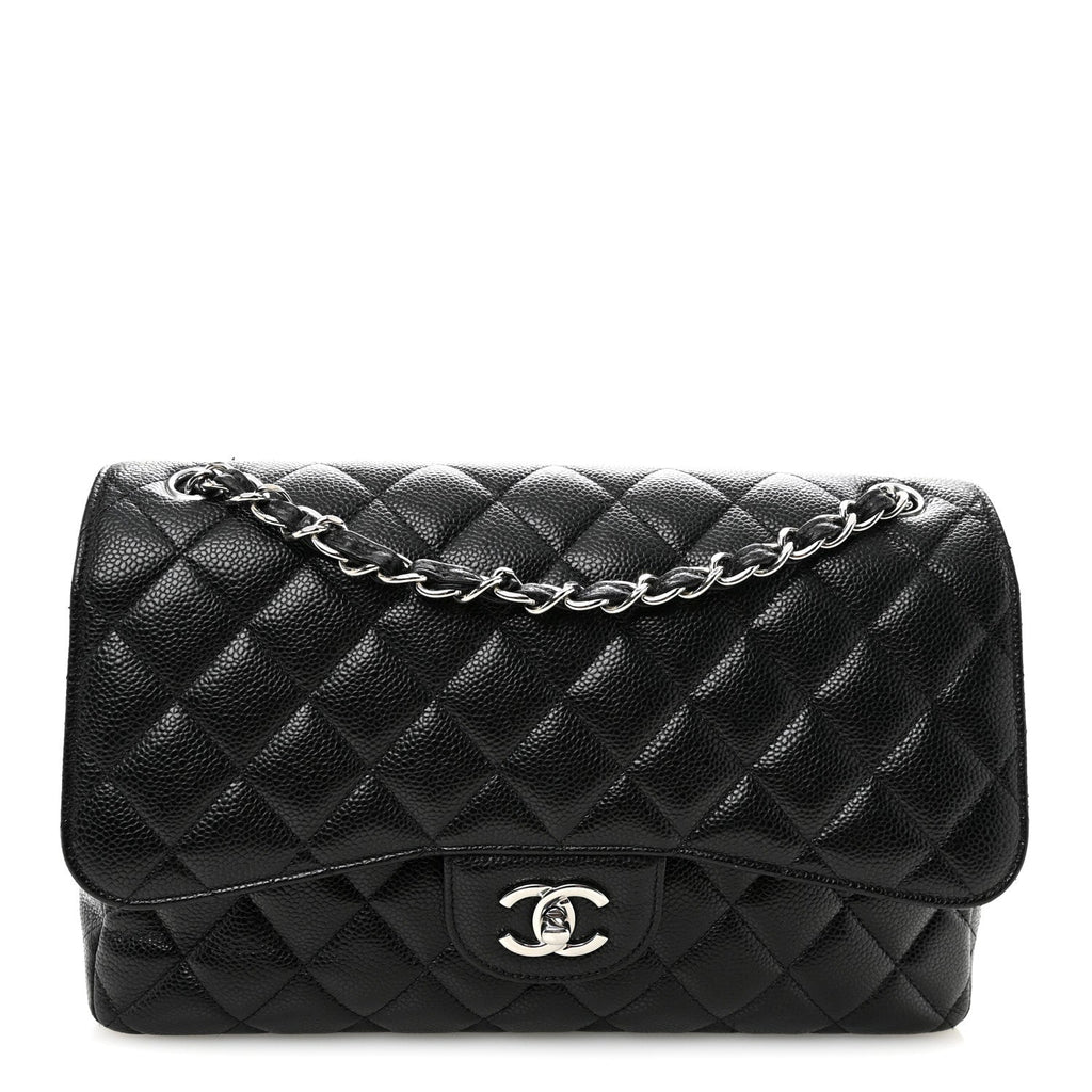 Chanel Caviar Quilted Jumbo Double Flap Black