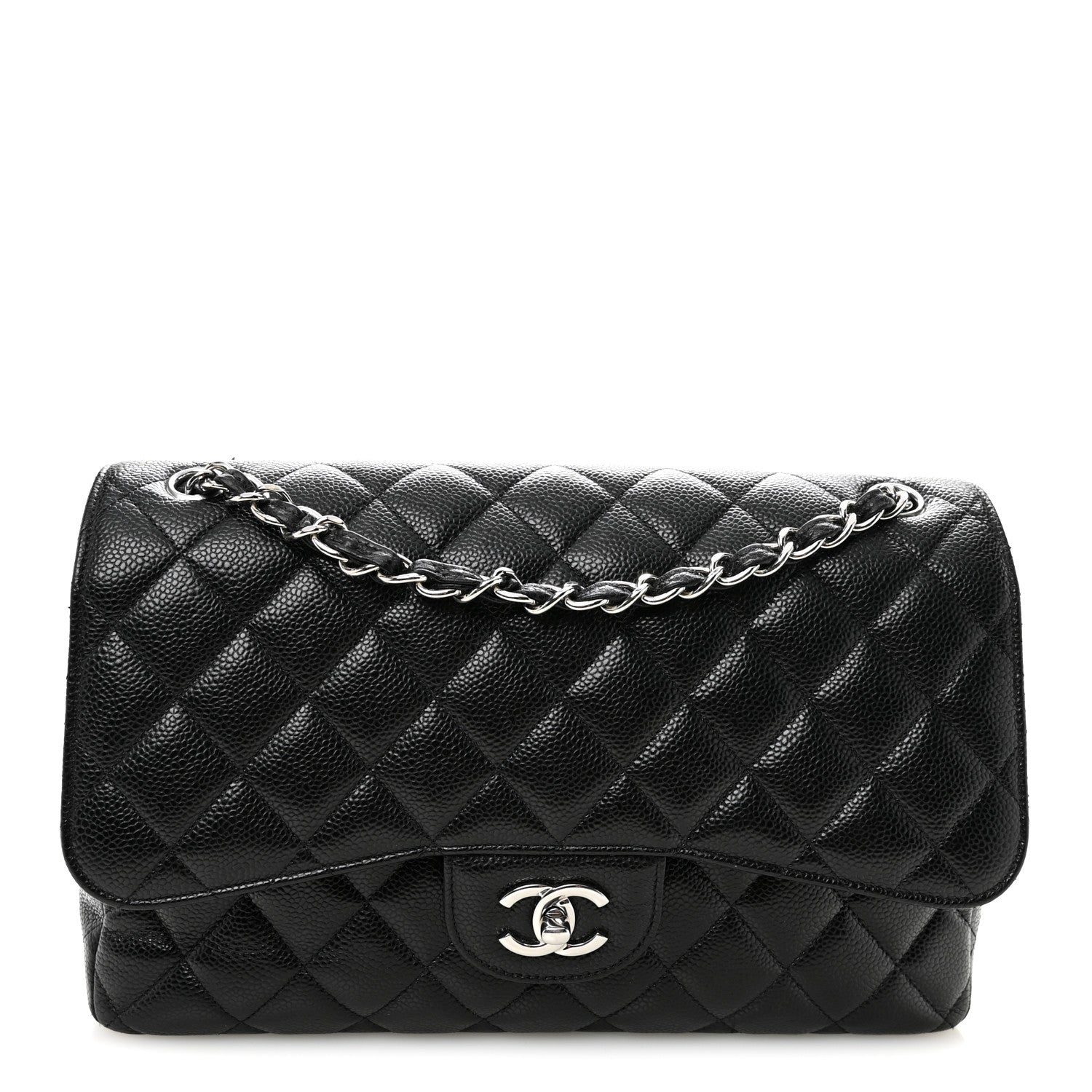 Chanel Caviar Quilted Jumbo Double Flap Black