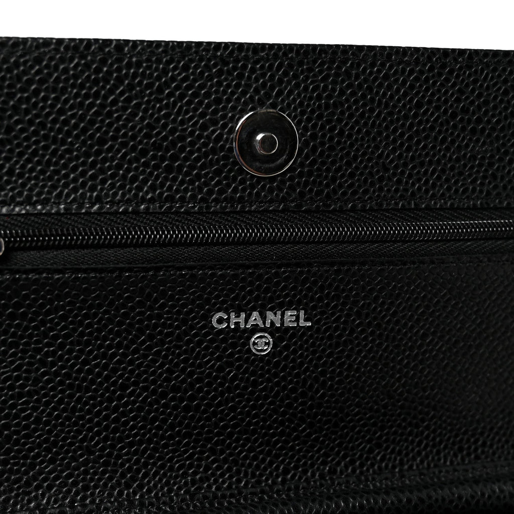Chanel Caviar Quilted Wallet on Chain WOC Black