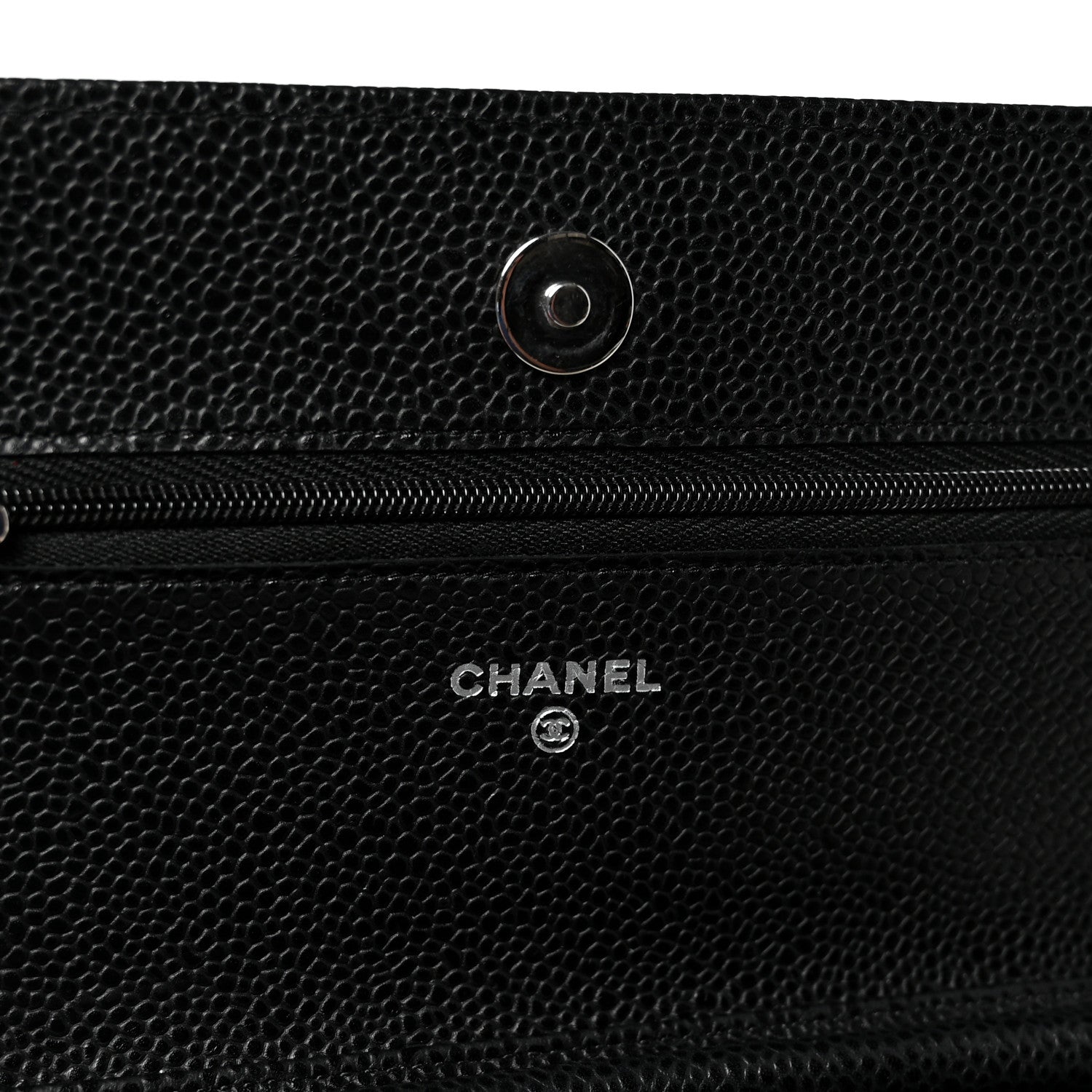 Chanel Caviar Quilted Wallet on Chain WOC Black