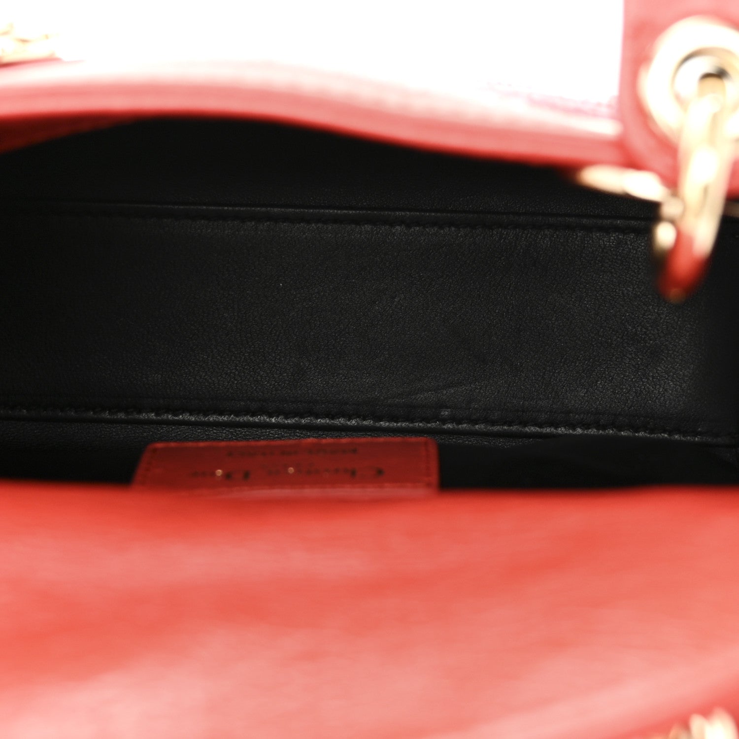 Christian Dior Calfskin Beaded Mini Lady Dior Rouge Multicolor