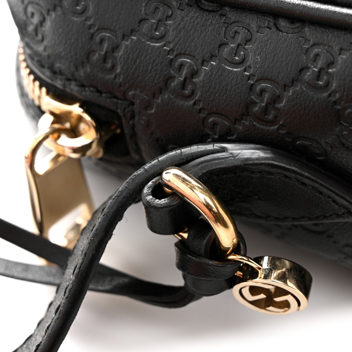 Gucci Microguccissima Mini Bree Messenger Bag Black