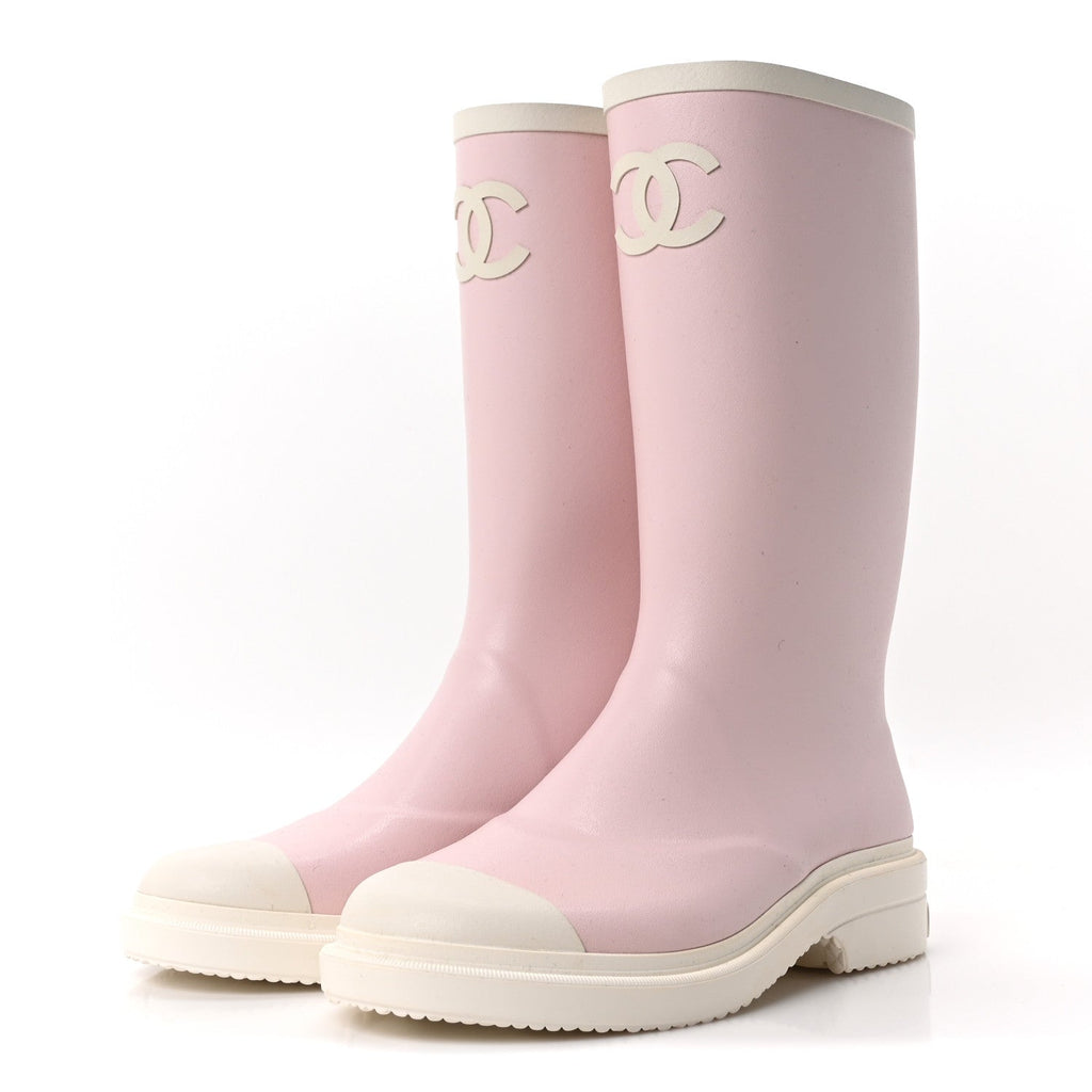 Caoutchouk CC High Boots 38 Light Pink White