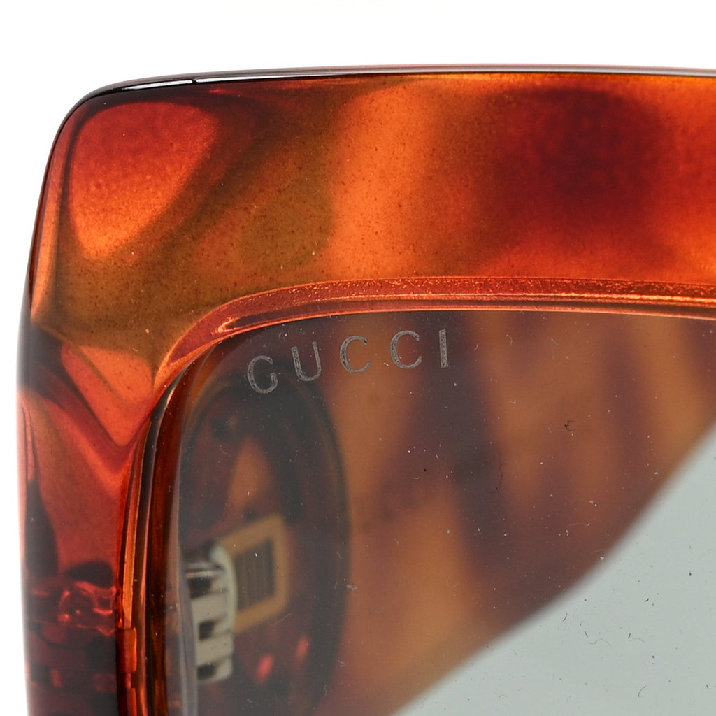 Gucci Acetate Square Frame Sunglasses GG 0053S Havana