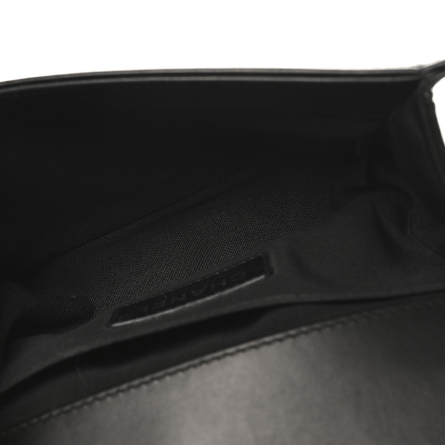 Chanel Calfskin Painted Chevron Embossed Medium Boy Flap Black