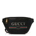 Gucci Grained Calfskin Logo Belt Bag Black