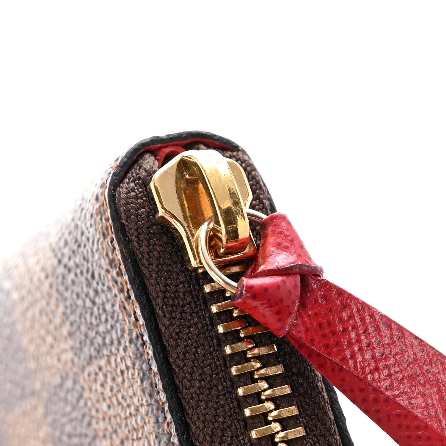 Louis Vuitton Damier Ebene Clemence Wallet Cherry