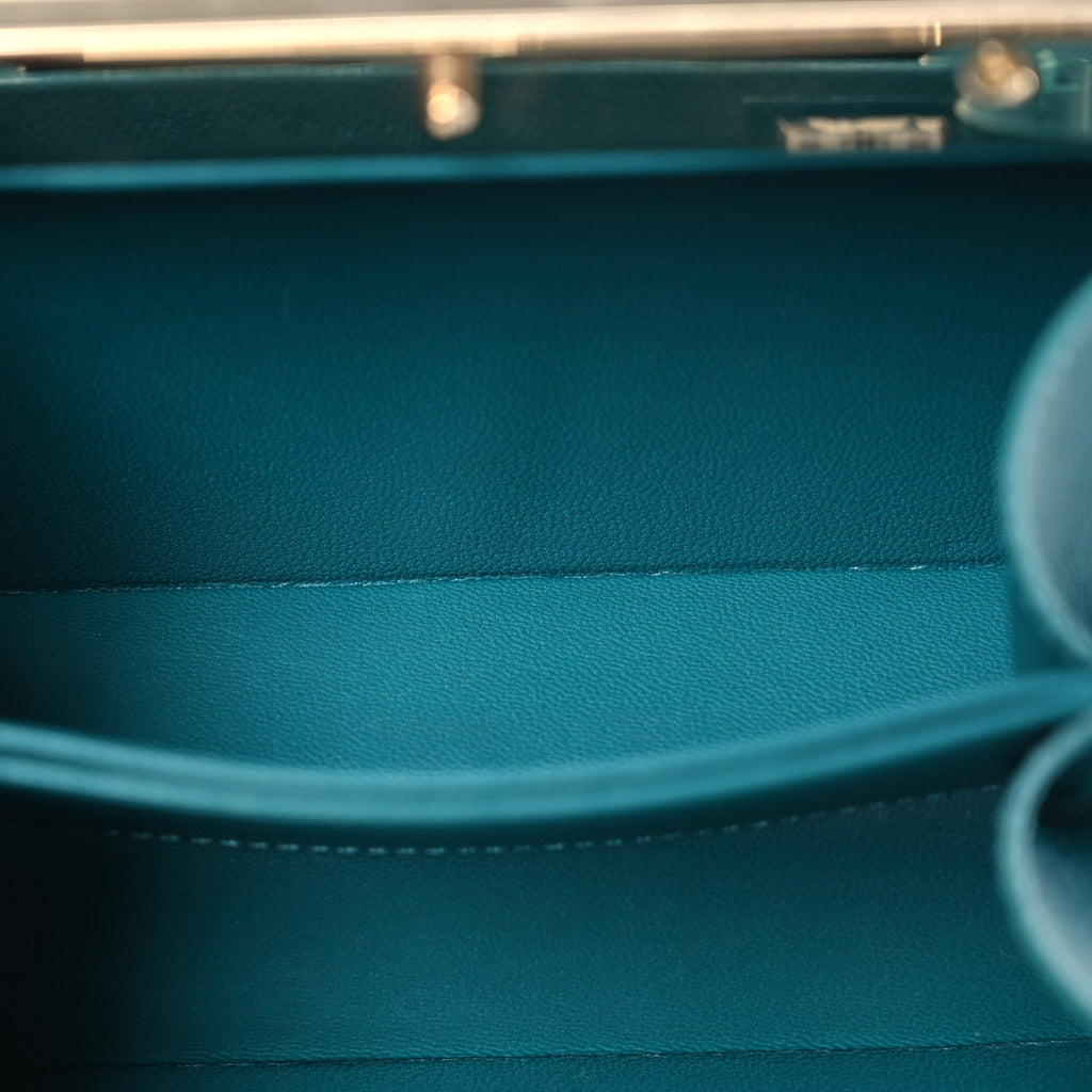 Chanel Lambskin Quilted Pearl CC Vanity Case Turquoise