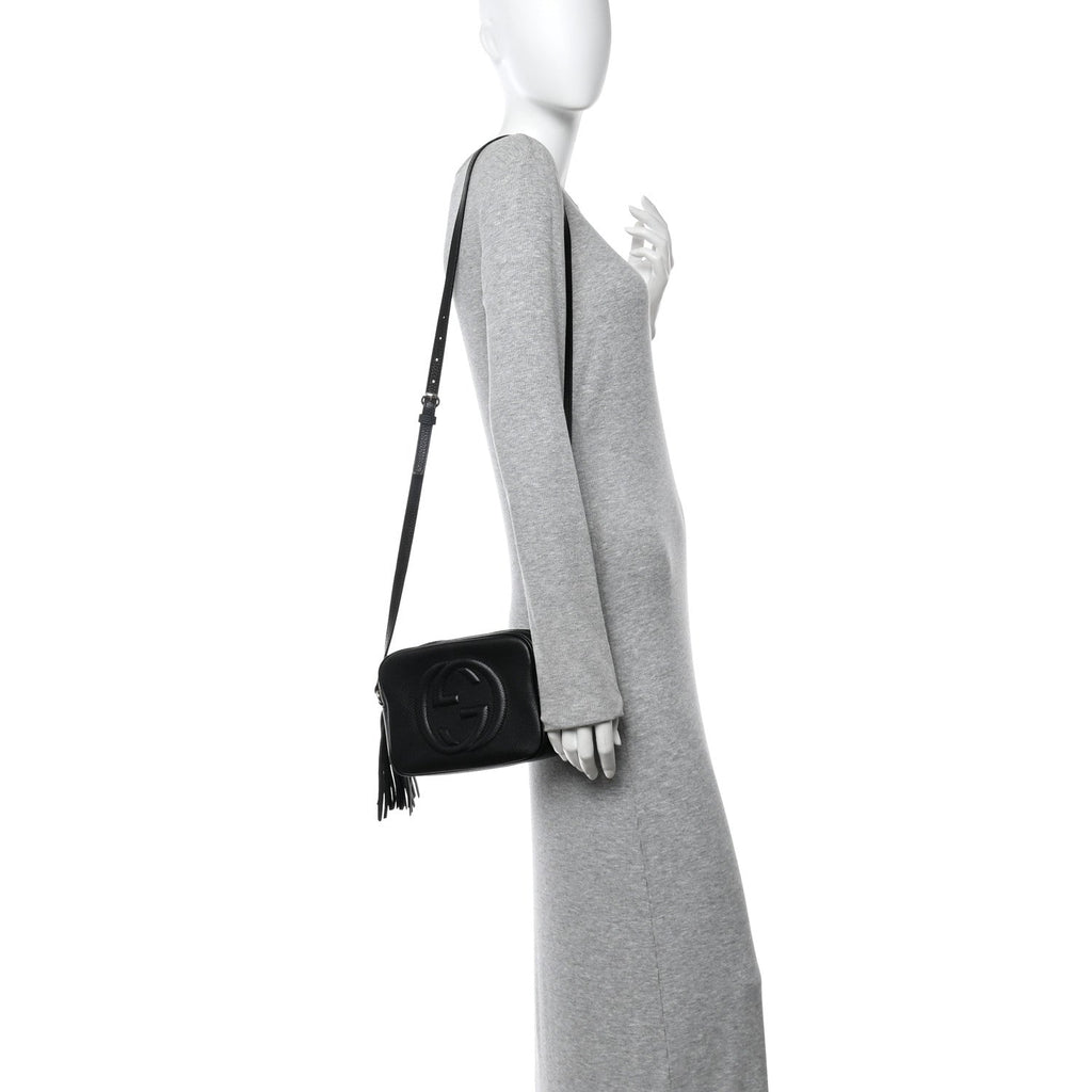 Gucci Pebbled Calfskin Small Soho Disco Bag Black