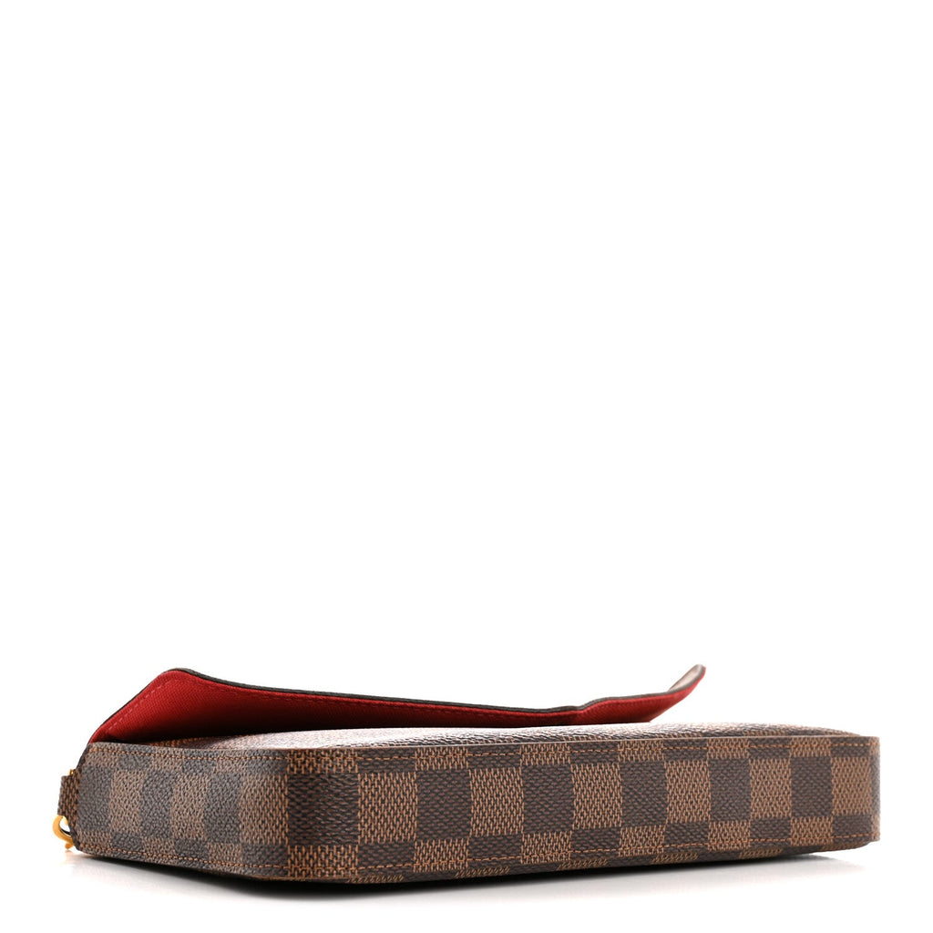 Louis Vuitton Damier Ebene Pochette Felicie Chain Wallet