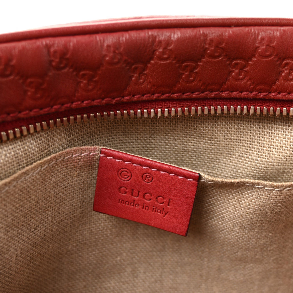 Gucci Microguccissima Mini Bree Messenger Bag Red