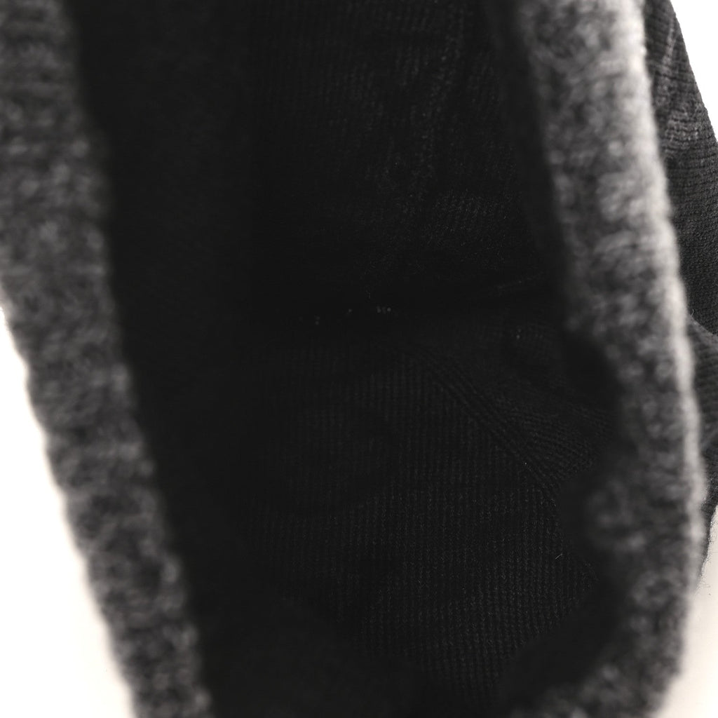 Louis Vuitton Wool Bonnet Monogram Color Block Beanie Hat Black