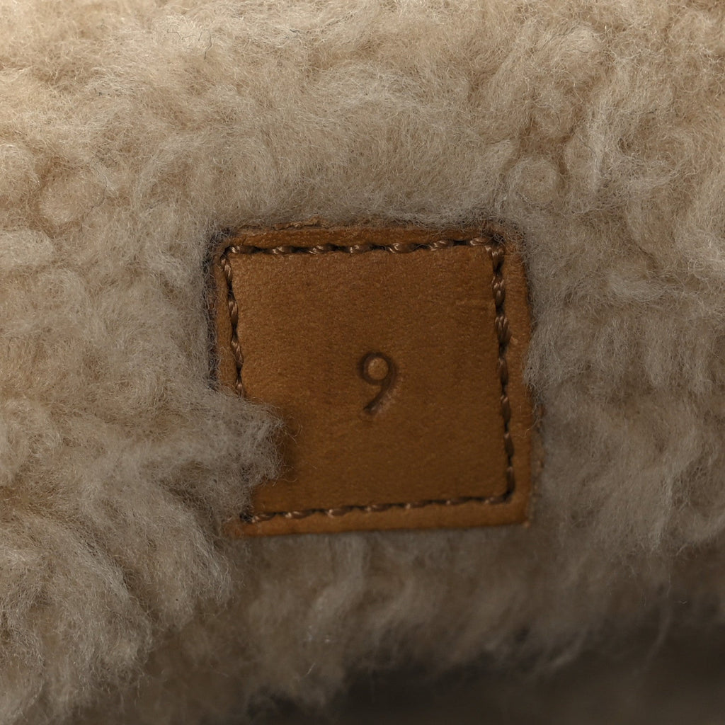 Gucci Covered Wool GG Monogram Mens Fria Horsebit Loafers 9 Beige Ebony Black Butterscotch