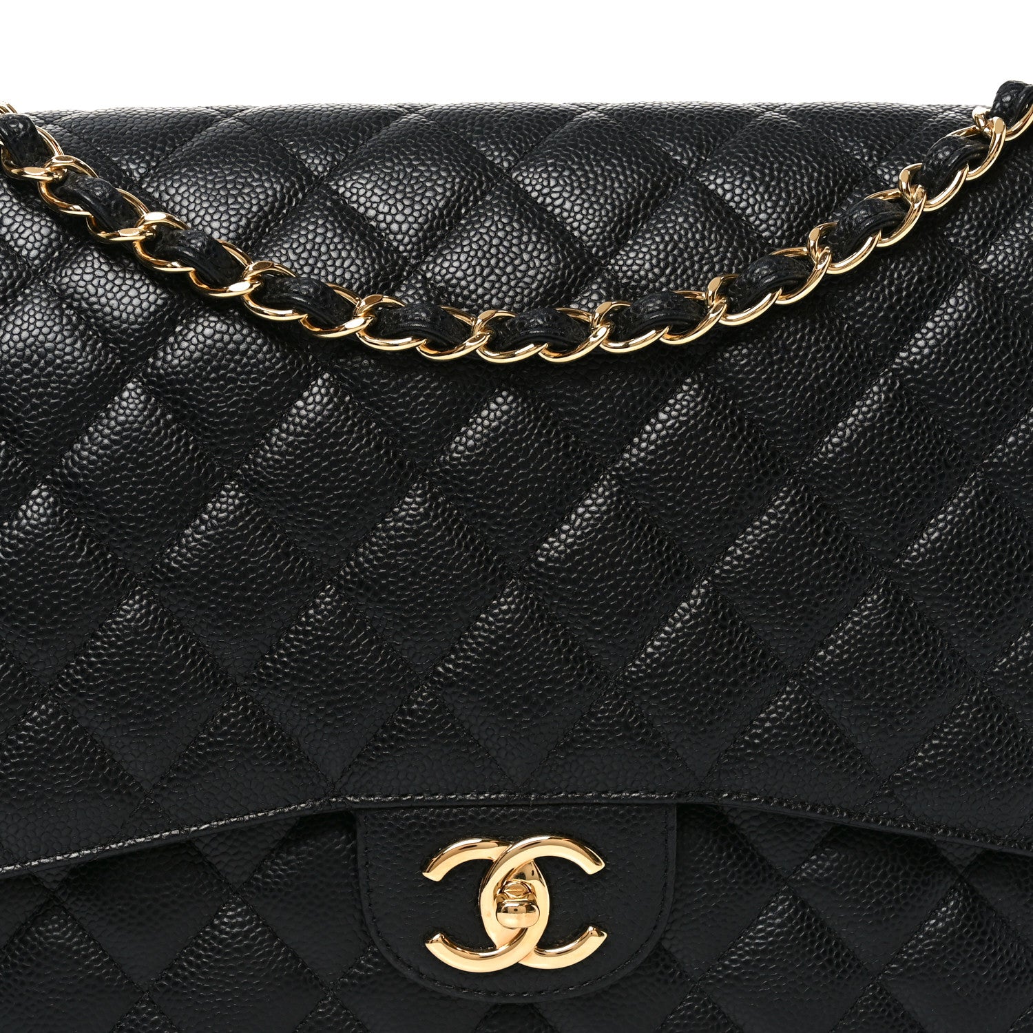Chanel Caviar Quilted Maxi Double Flap Black