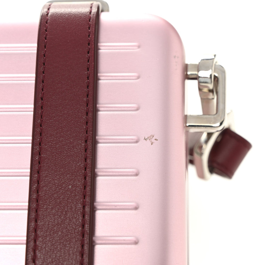 Christian Dior X RIMOWA Aluminum Personal Clutch On Strap Rose
