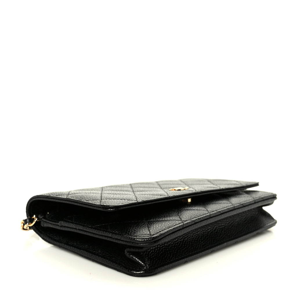 Chanel Caviar Quilted Wallet on Chain WOC Black